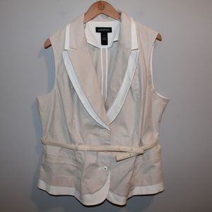 Lane Bryant Button Front Belted Vest HW4884